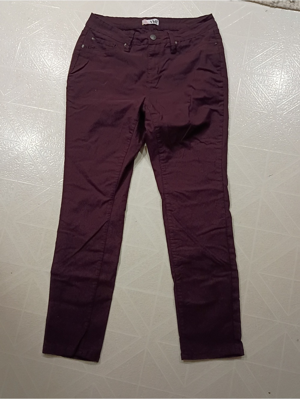 YMI Womens Burgundy Skinny Jeans - Kids Bottoms